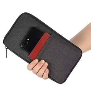 Custom Family Passport Holder Travel Wallet with Hand Strap Made of Polyester for Storing Passport