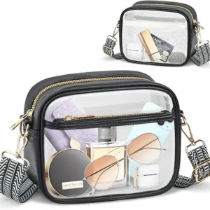 Unisex PVC Transparent Handbag Custom Fashionable Waterproof Crossbody Bag Daily Use Concerts Sports Events Ladies Women Stadium